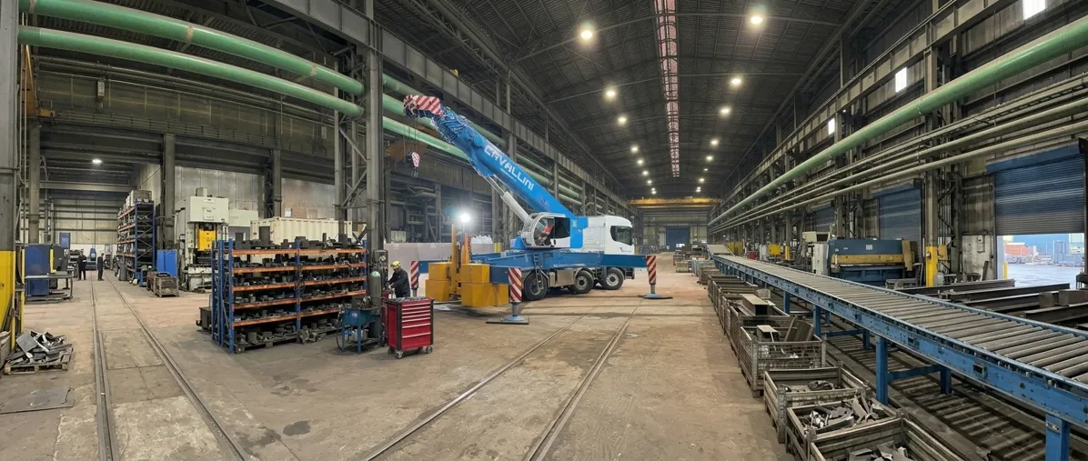 Montaggio di un carroponte industriale effettuato da Cavallini